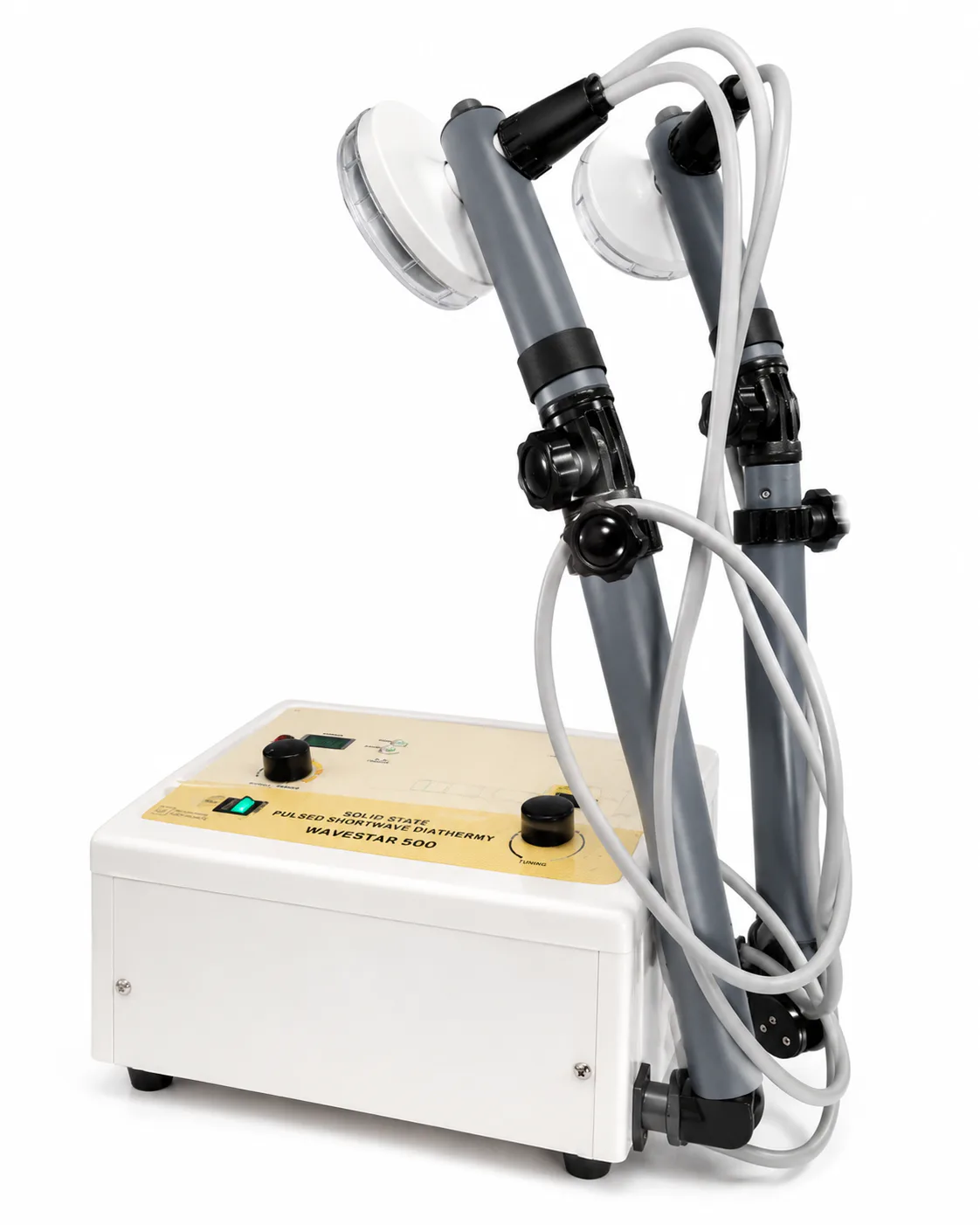 Wavestar 500 pulsed and continuous shortwave diathermy unit with disc applicators